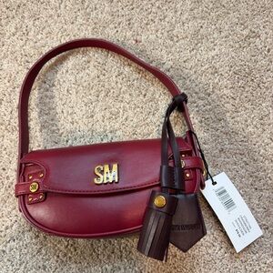 Burgundy Leather Shoulder Bag